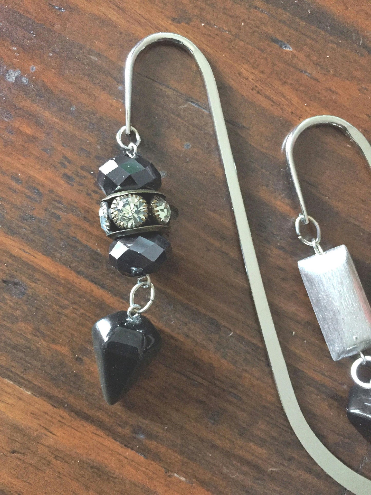 Set of 2 Onyx Bookmarks Gift For Power and Protection