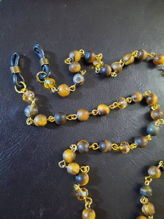 Tiger Eye Glass Chain