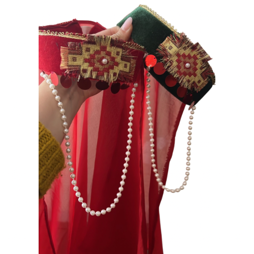 Little Armenian Girl Taraz Head Piece with Veil