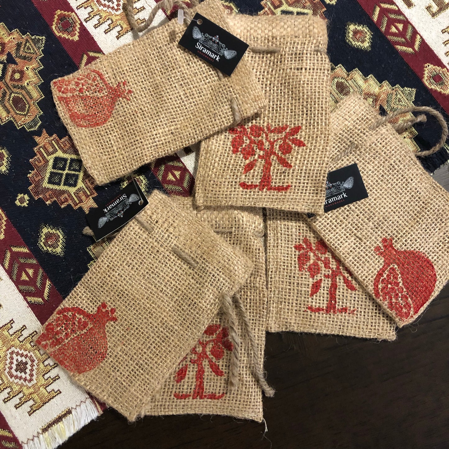 Set Of 2 Small Gift Bags (6"x3.5")