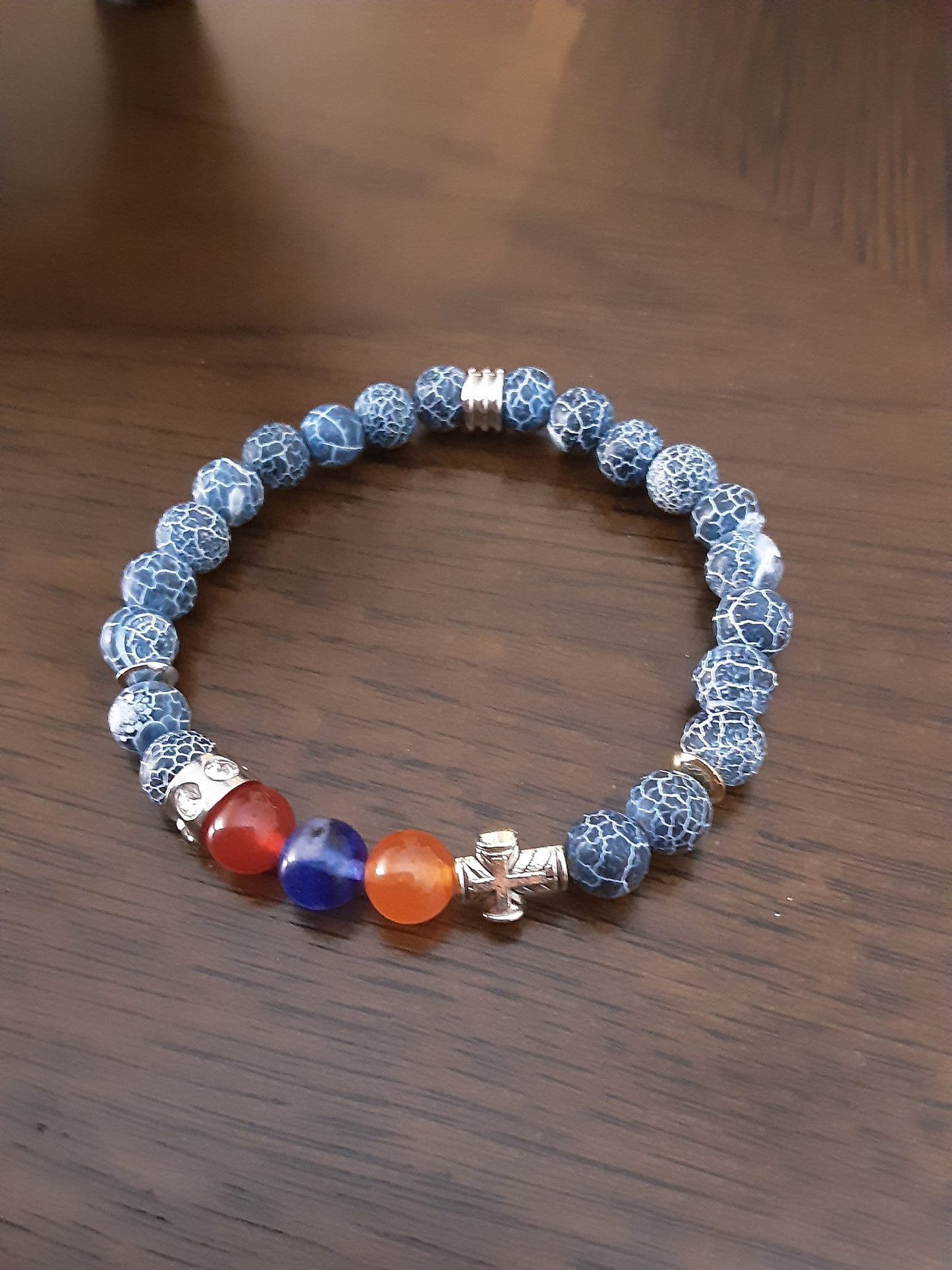 Blue Agate Armenian Bracelet