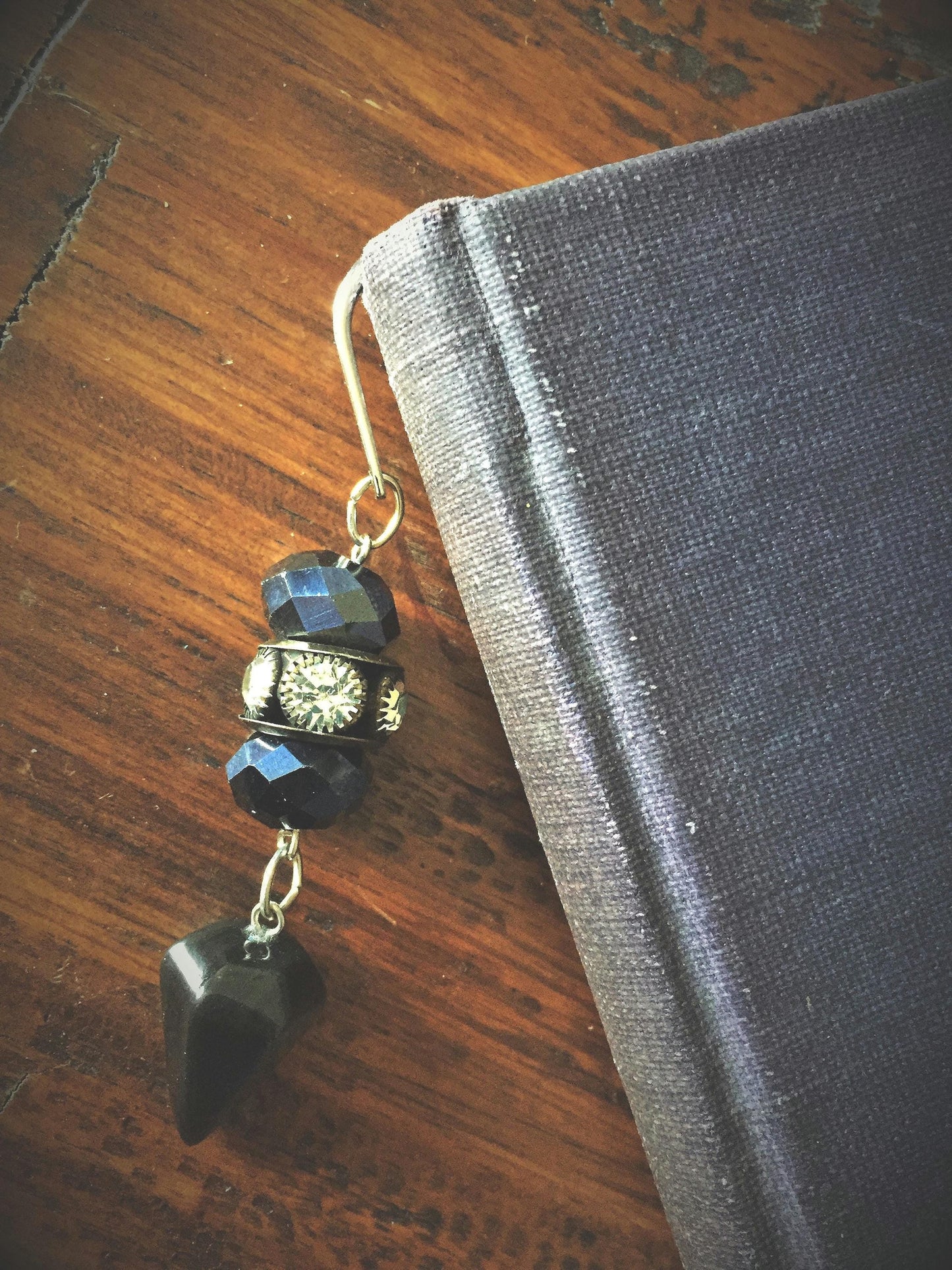 Set of 2 Onyx Bookmarks Gift For Power and Protection