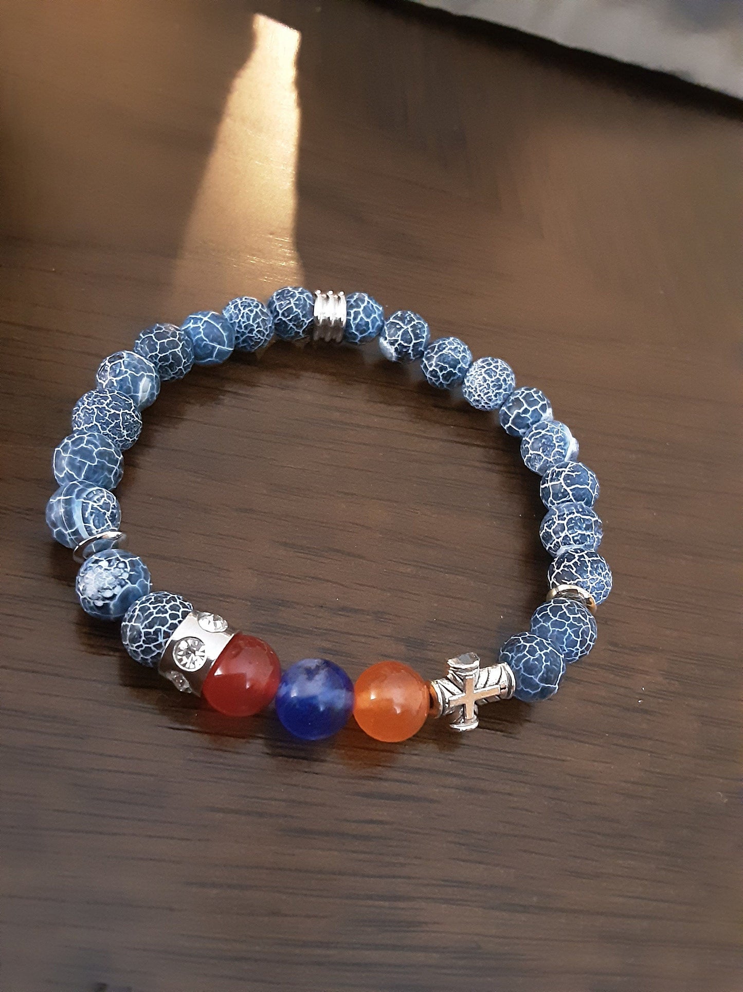 Blue Agate Armenian Bracelet