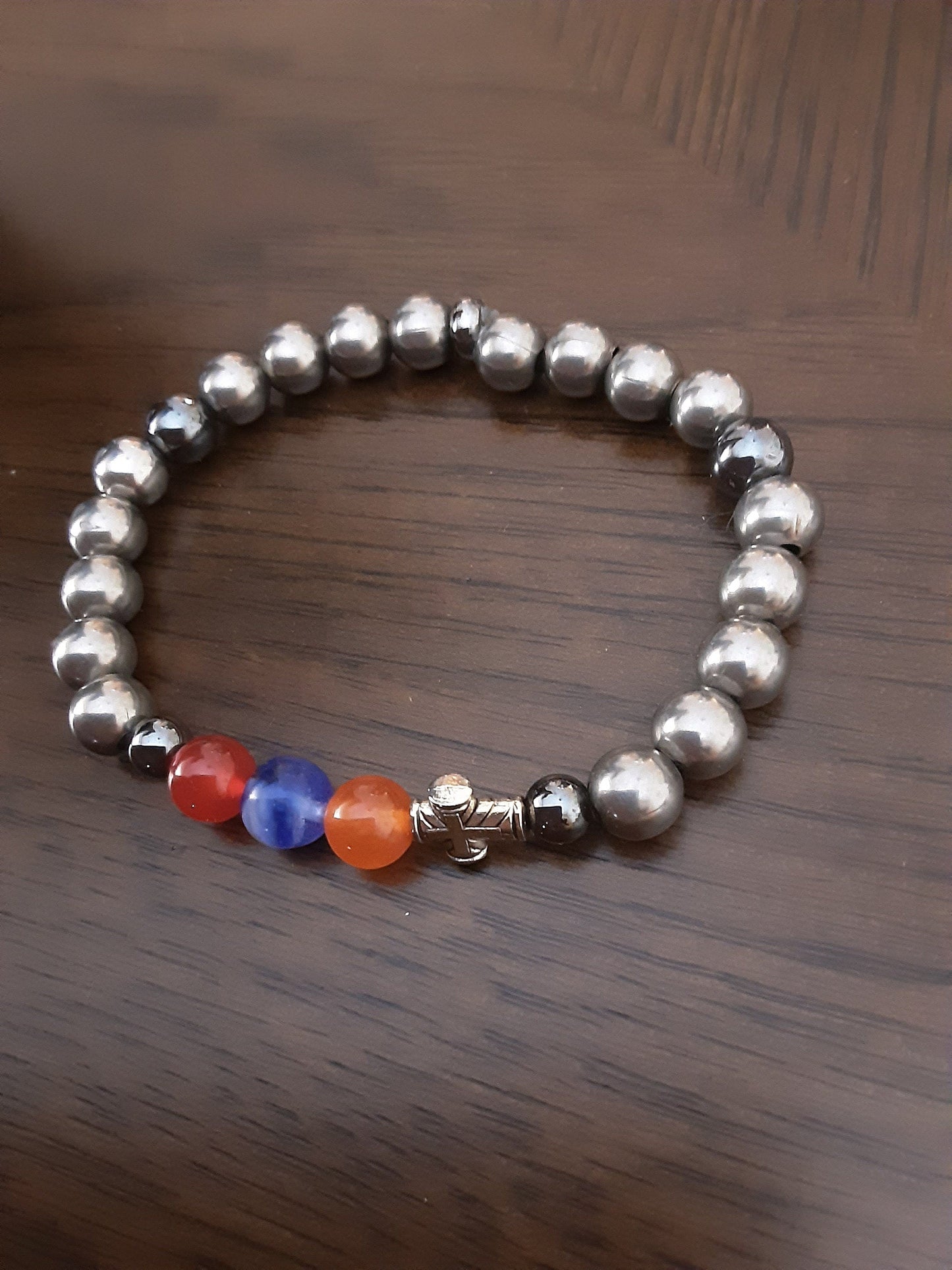 Stainless and Hematite Armenian Bracelet for Men