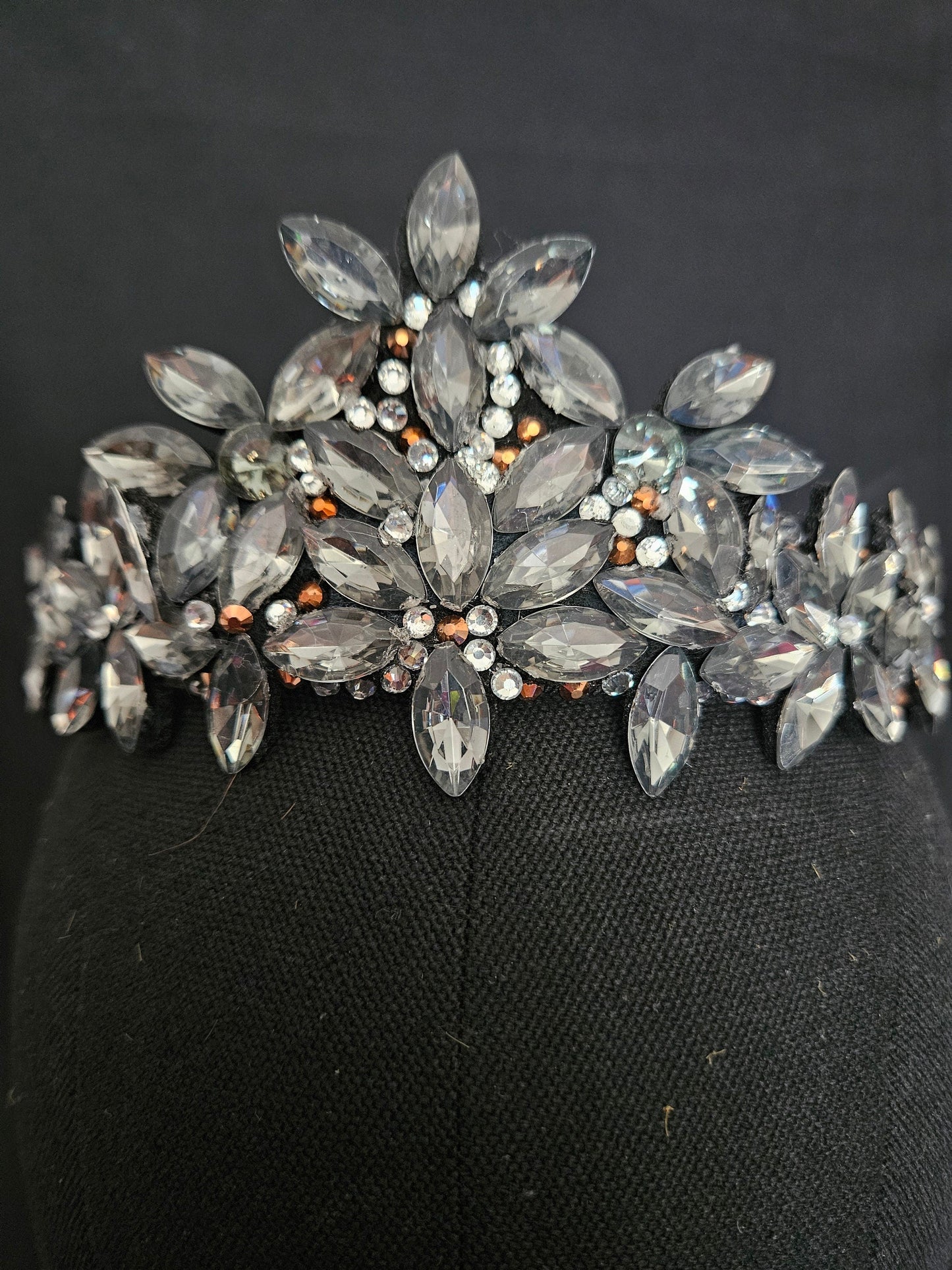 Crystal Floral Statement Tiara