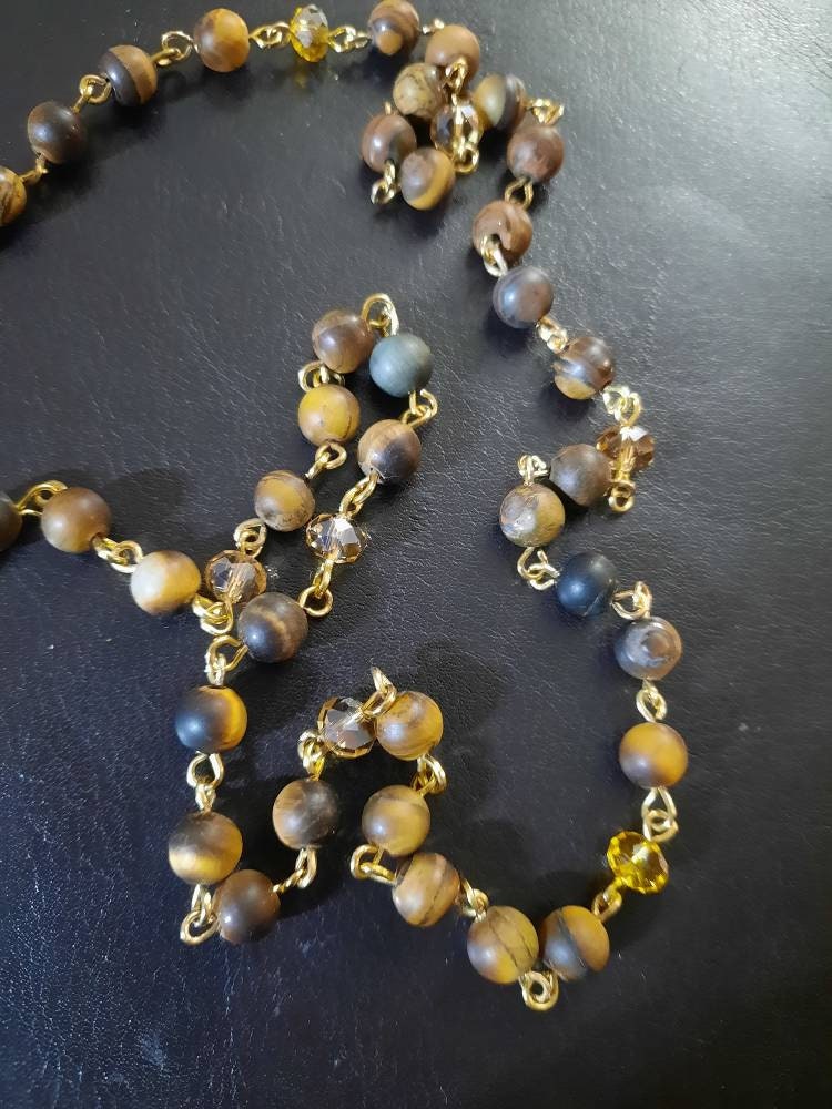 Tiger Eye Glass Chain