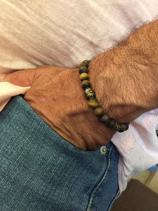 Tiger's Eye Gem Mens’ fashion