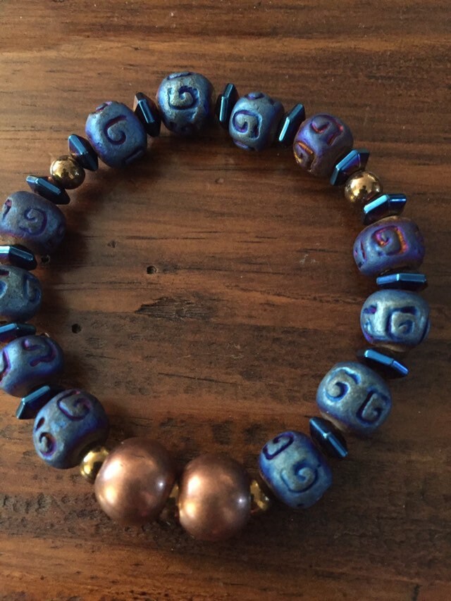 Wood Beads unisex bracelet