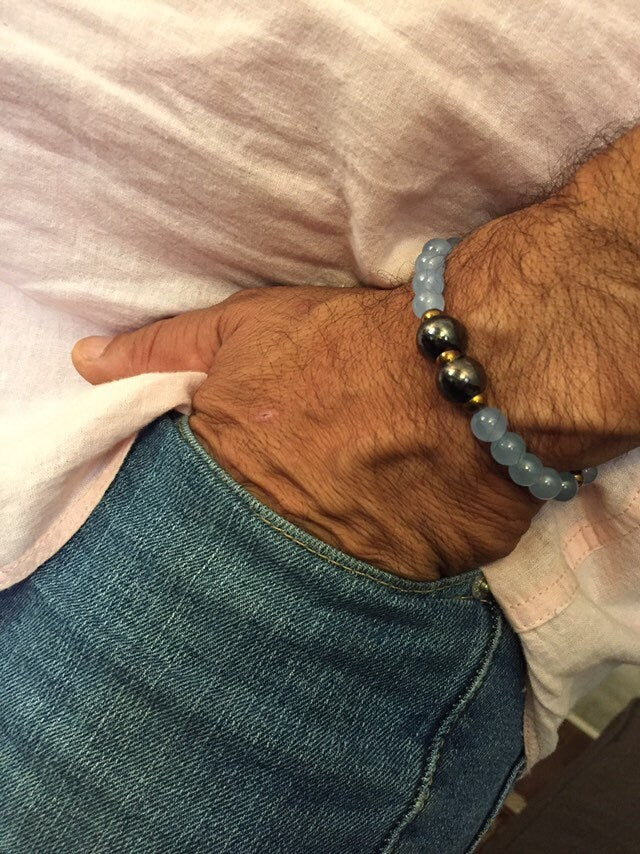 Blue Jade Men’s bracelet