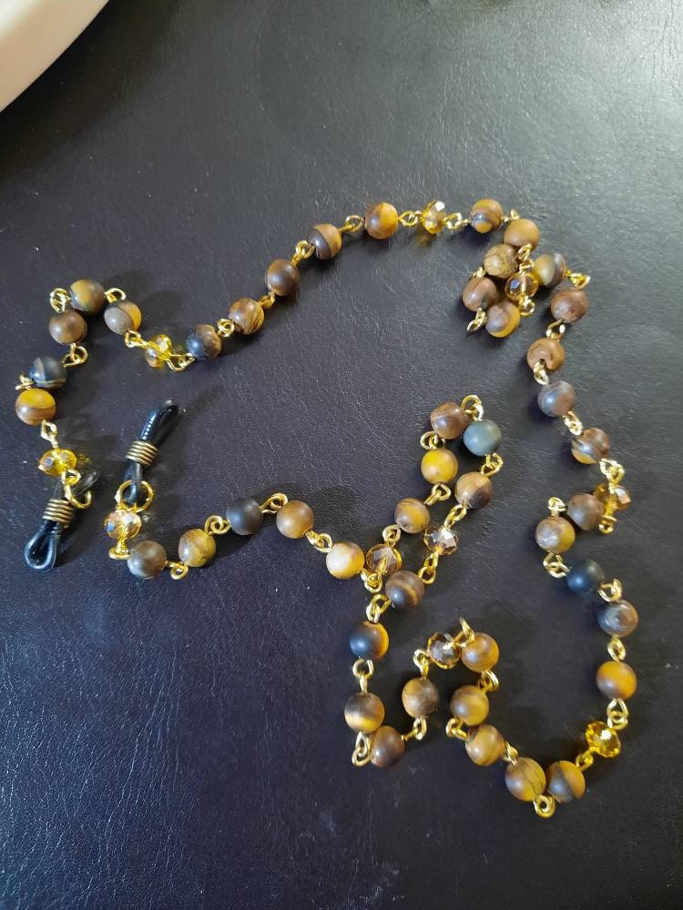 Tiger Eye Glass Chain