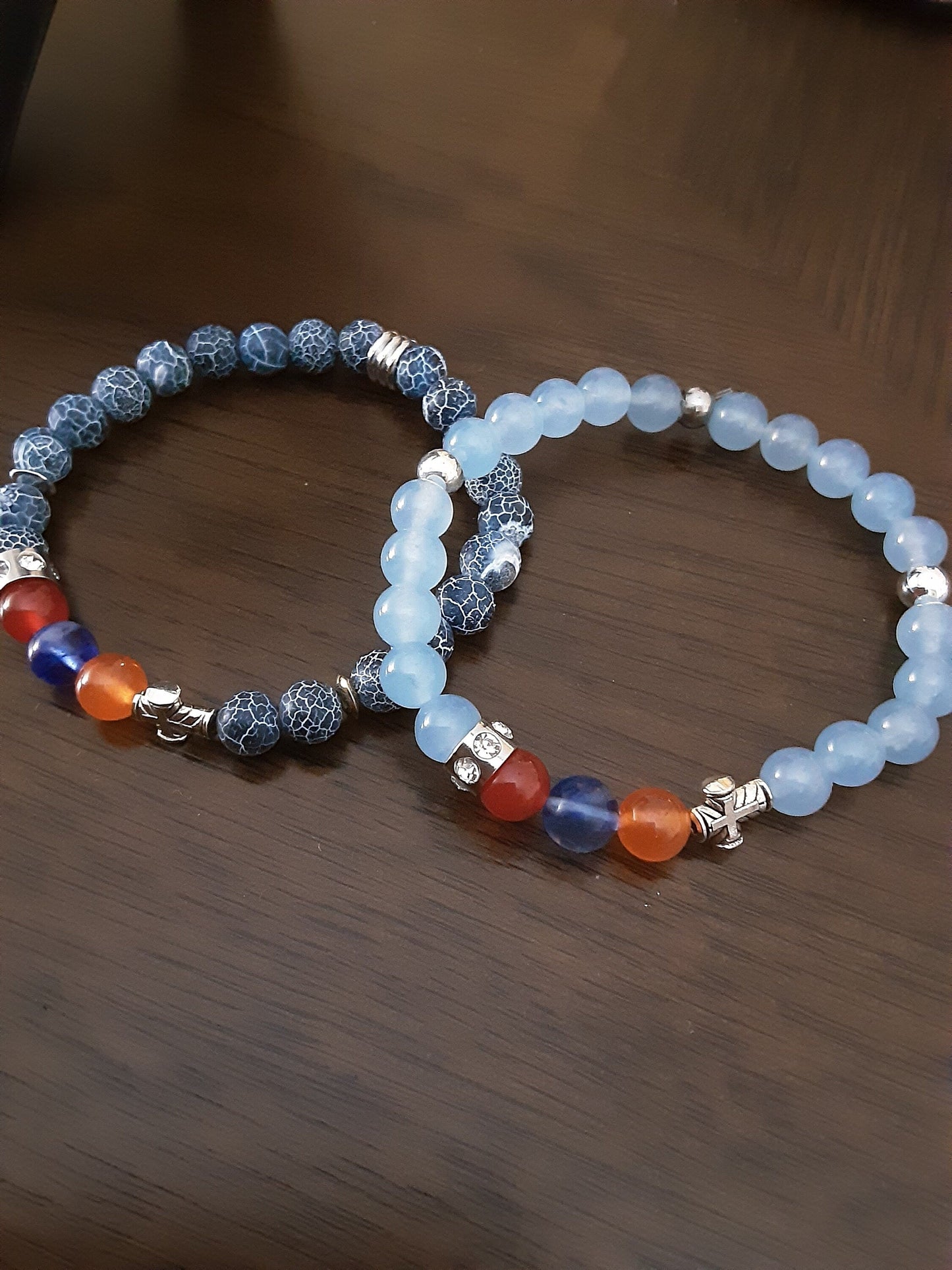 Blue Agate Armenian Bracelet
