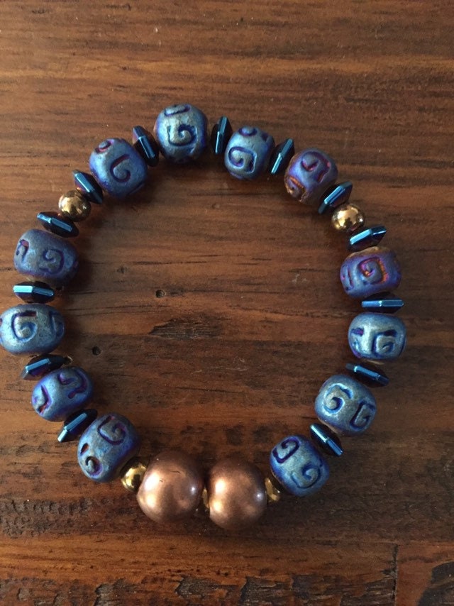 Wood Beads unisex bracelet