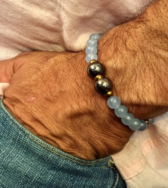 Blue Jade Men’s bracelet