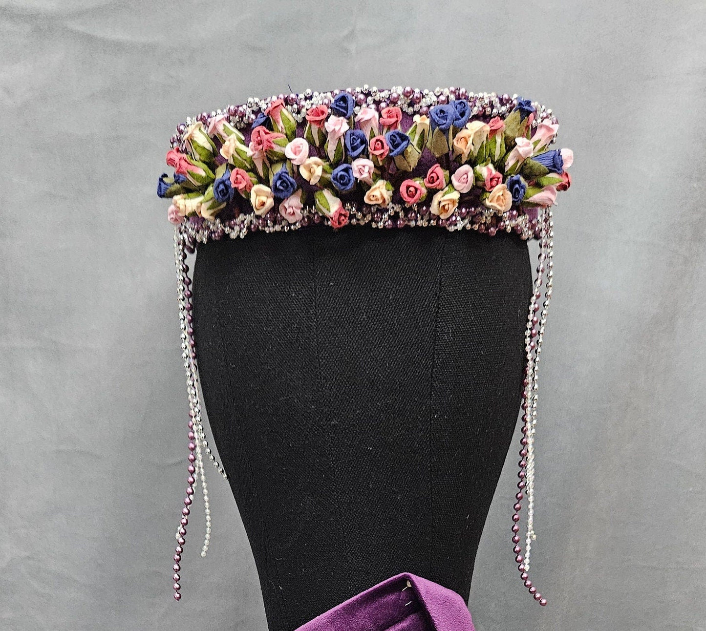 Handsewn Silk Flower Headpiece – Adult & Child Statement Crown