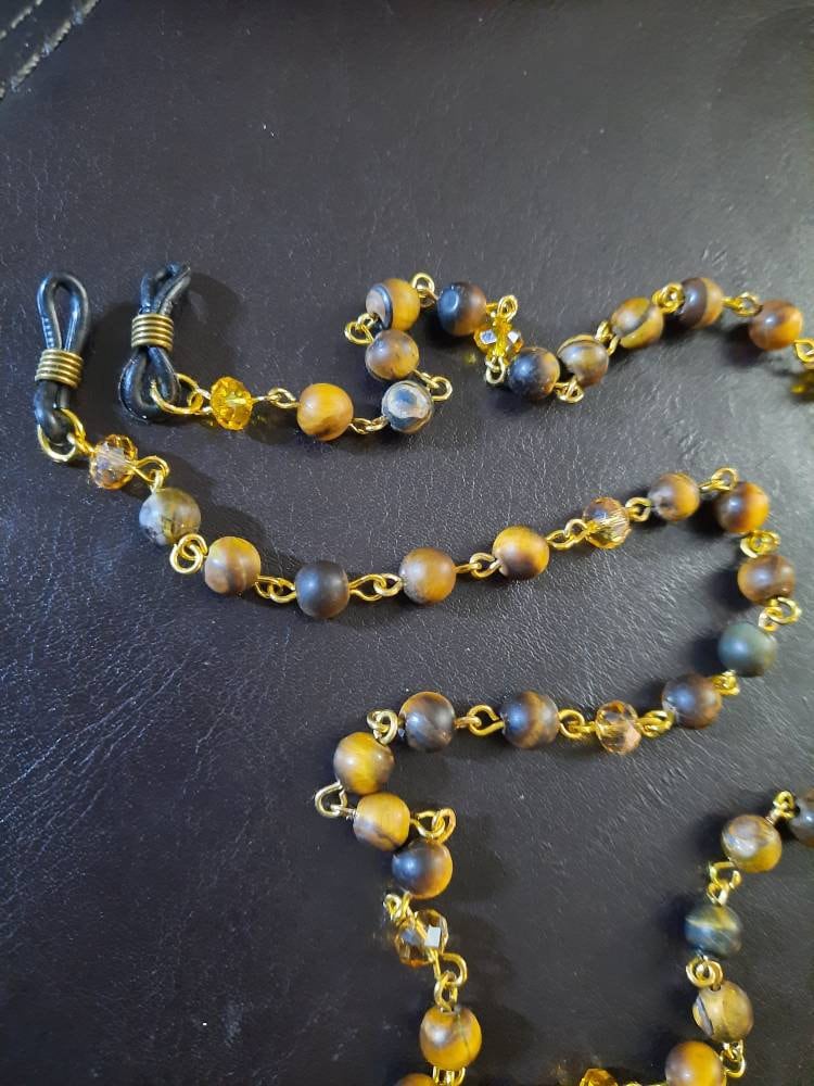 Tiger Eye Glass Chain