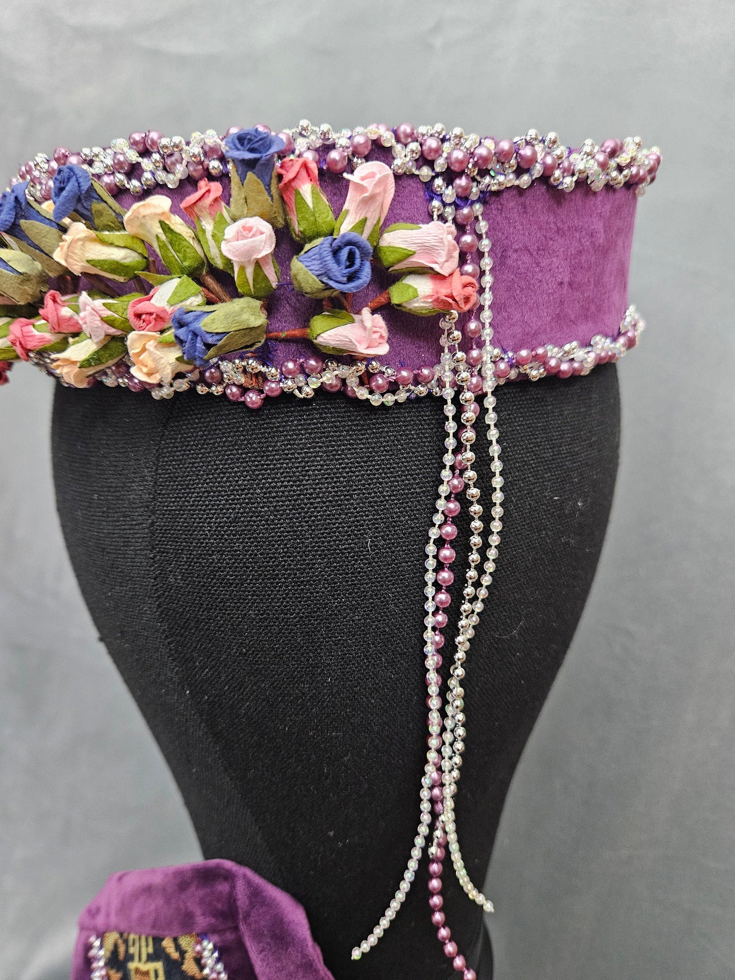 Handsewn Silk Flower Headpiece – Adult & Child Statement Crown