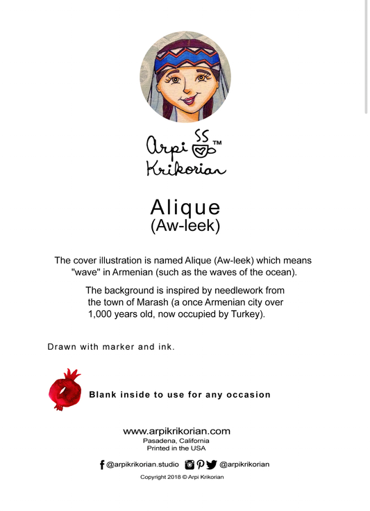 Alique Greeting Card - Arpi Krikorian