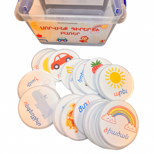 Armenian Alphabet Round Tiles