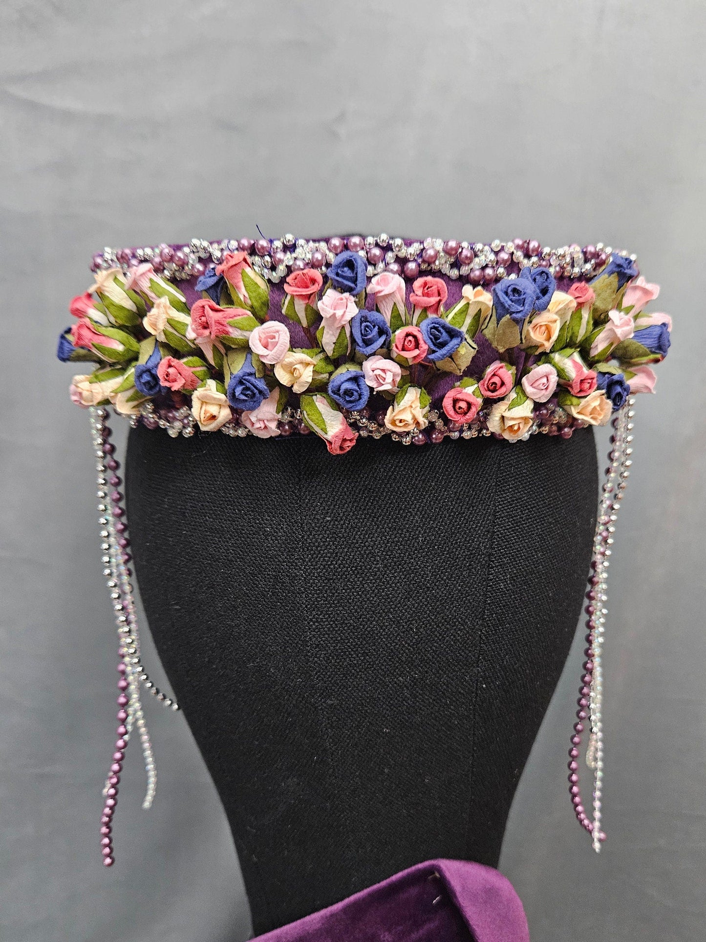Handsewn Silk Flower Headpiece – Adult & Child Statement Crown