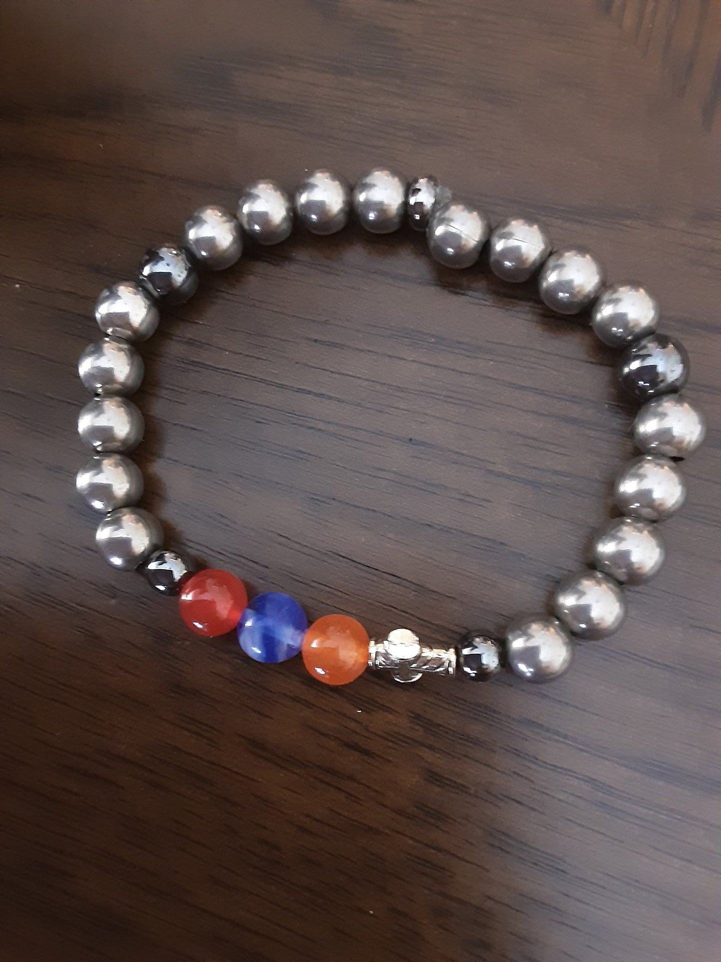 Stainless and Hematite Armenian Bracelet for Men