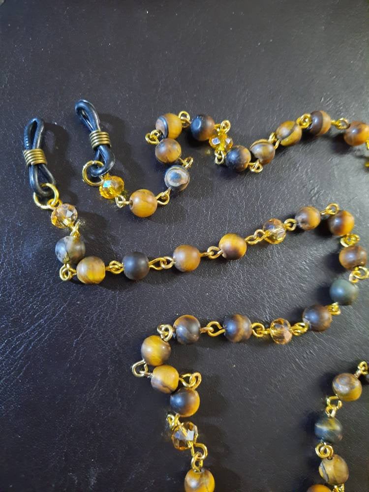 Tiger Eye Glass Chain