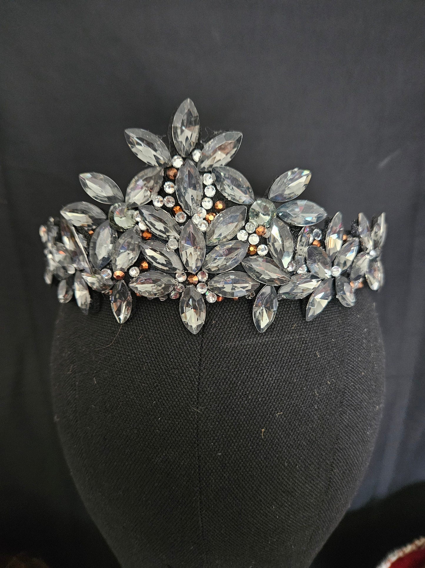Crystal Floral Statement Tiara