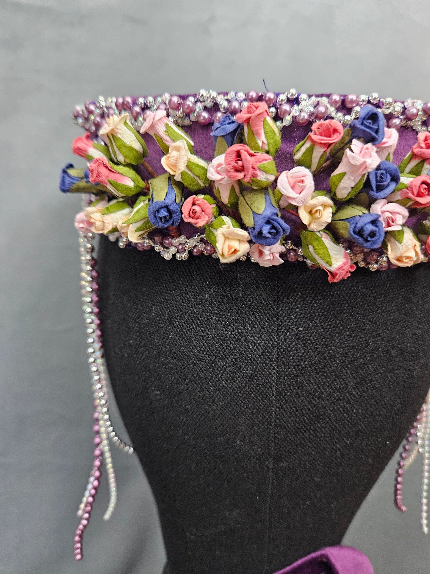 Handsewn Silk Flower Headpiece – Adult & Child Statement Crown