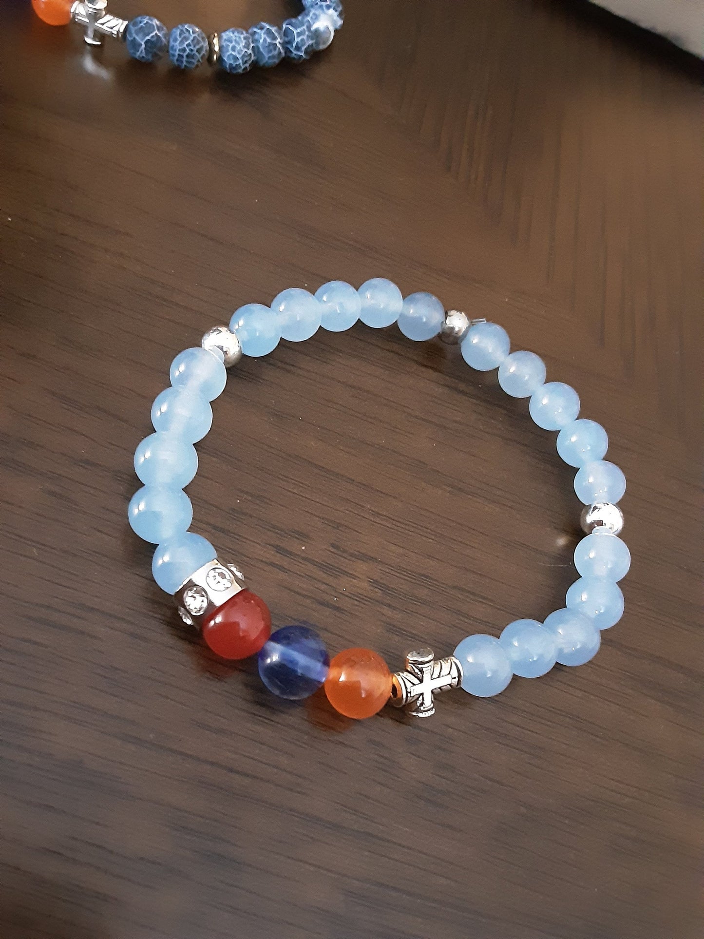 Blue Agate Armenian Bracelet