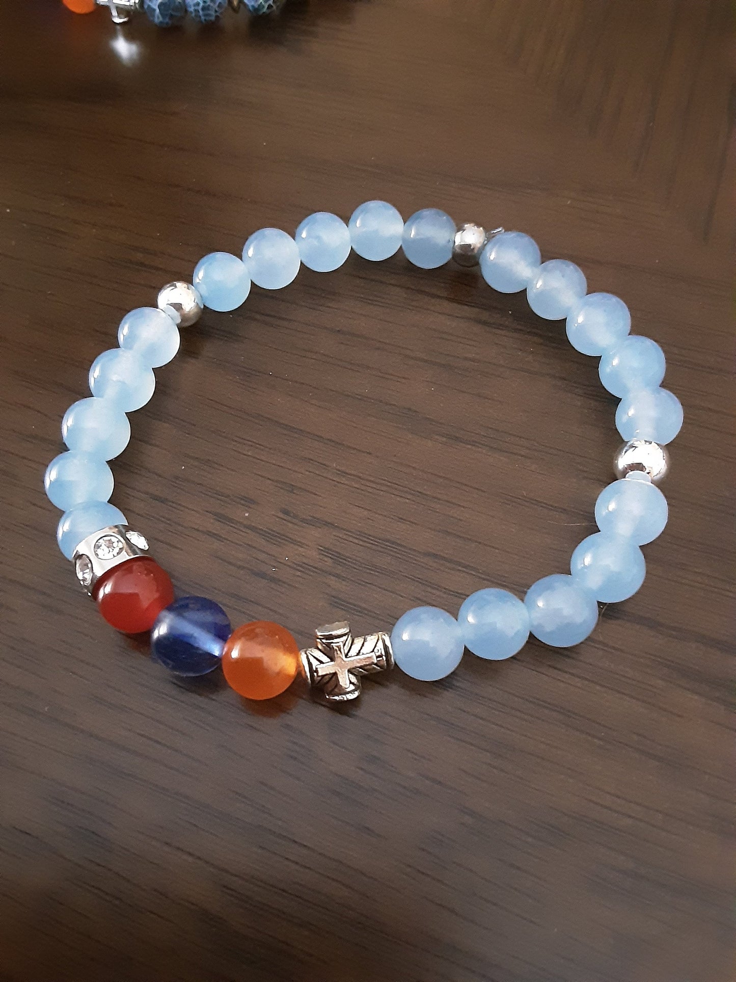 Blue Agate Armenian Bracelet