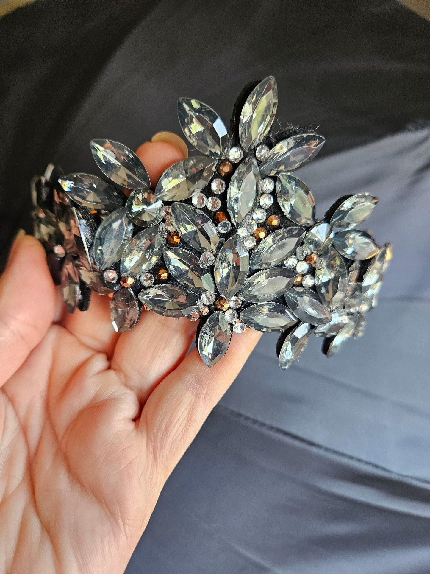 Crystal Floral Statement Tiara