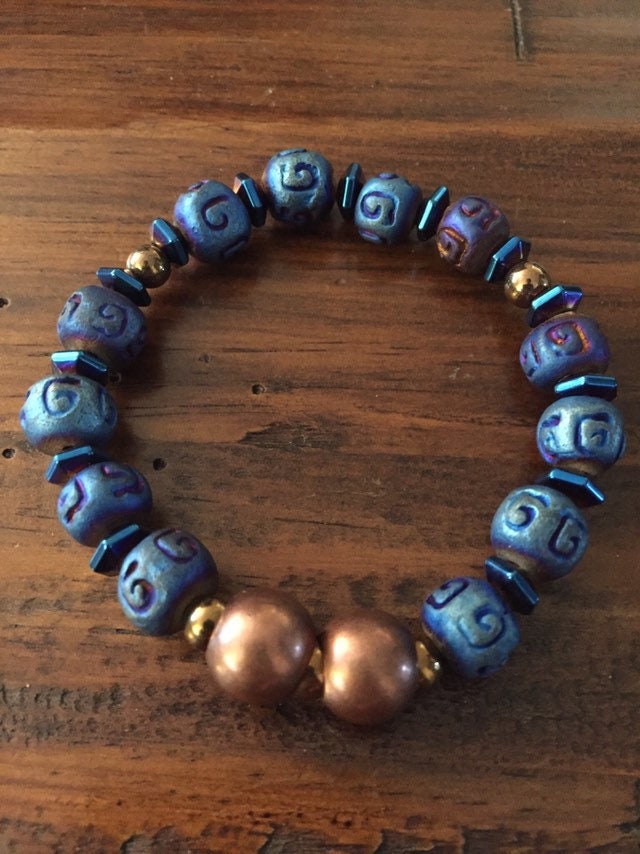 Wood Beads unisex bracelet