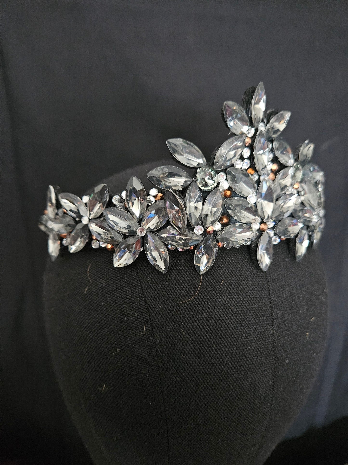 Crystal Floral Statement Tiara