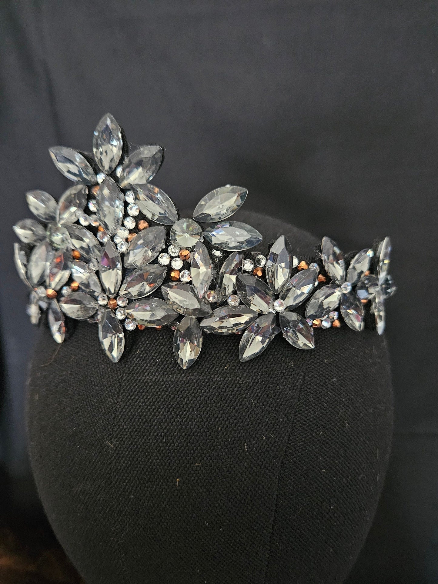 Crystal Floral Statement Tiara