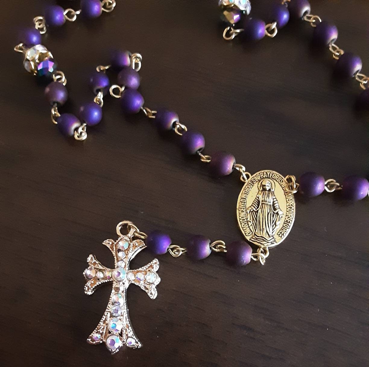 Purple Hematite Rosary