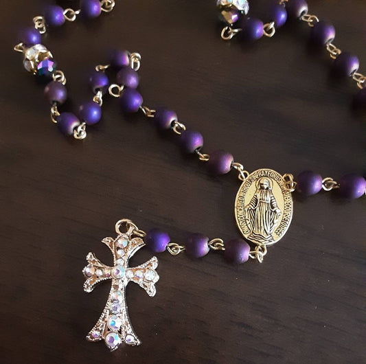 Purple Hematite Rosary