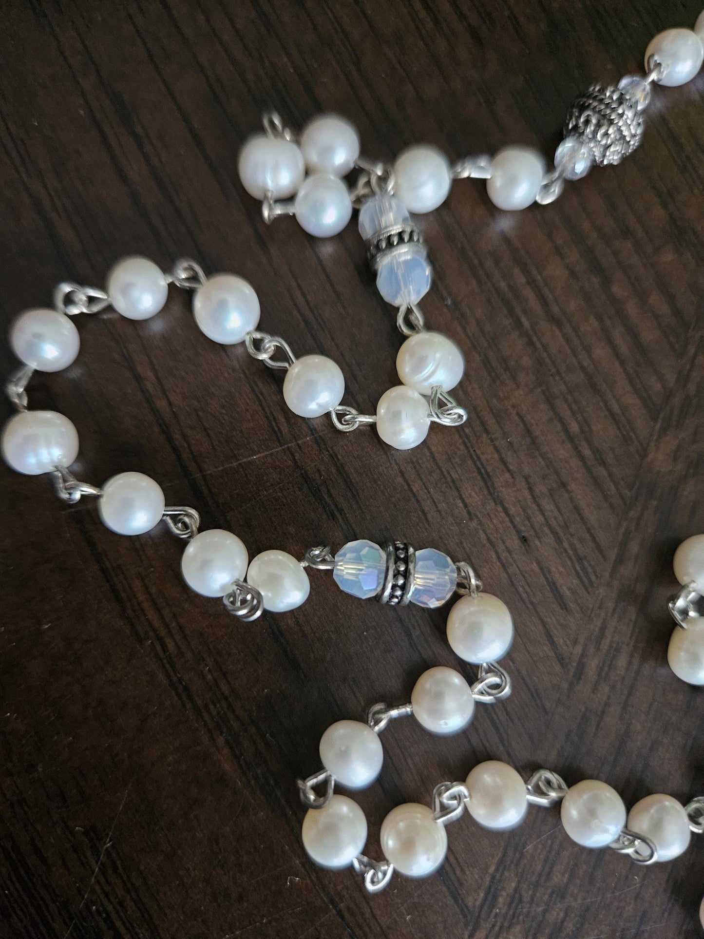 Rhinestones and Pearls Rosary
