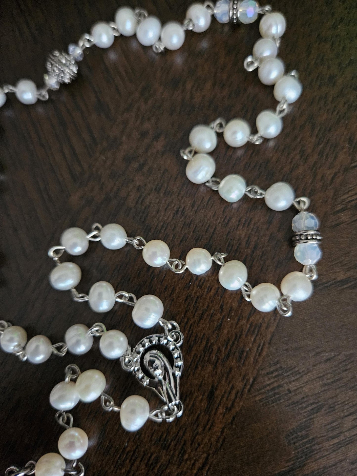 Rhinestones and Pearls Rosary