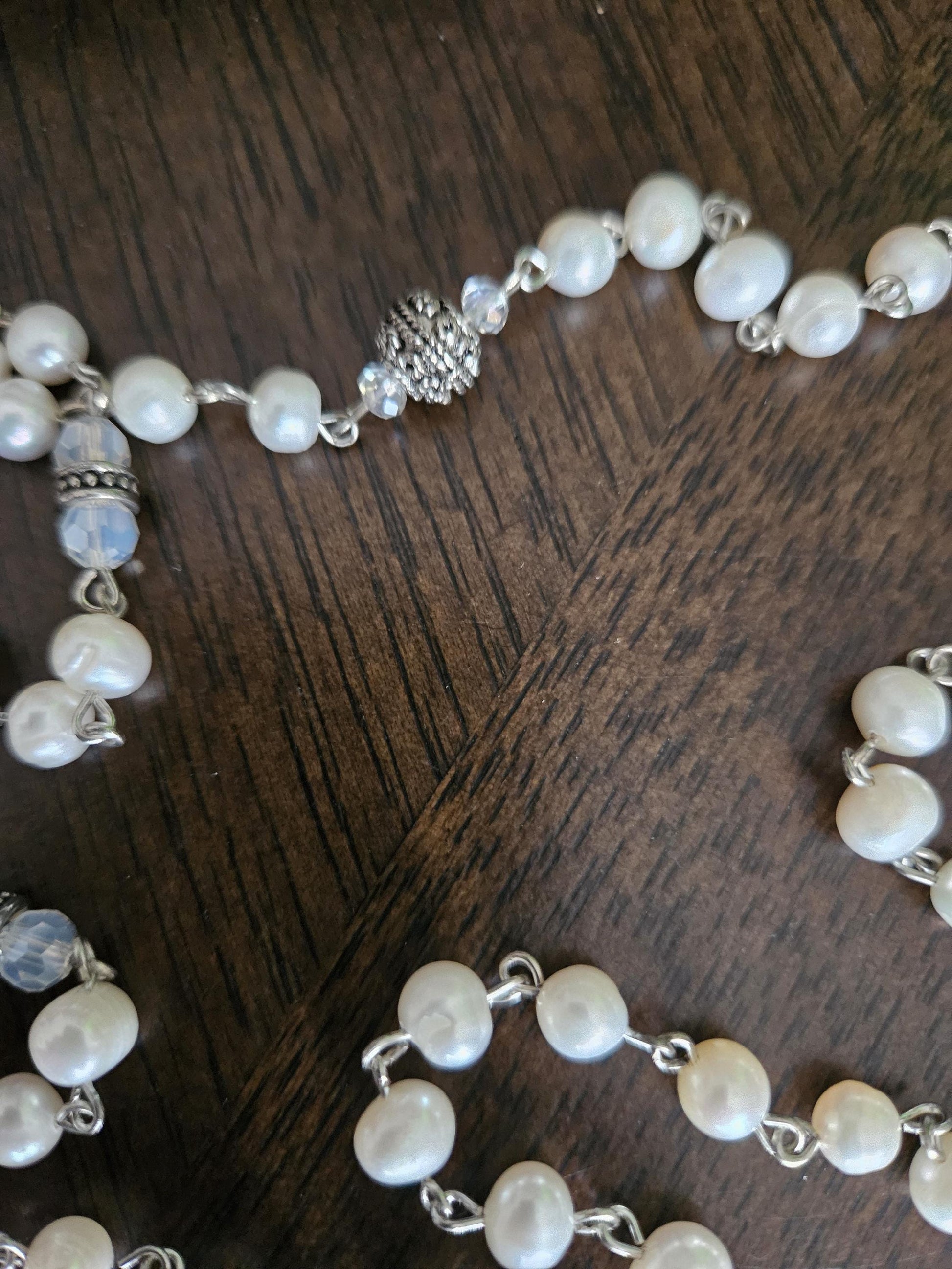 Rhinestones and Pearls Rosary