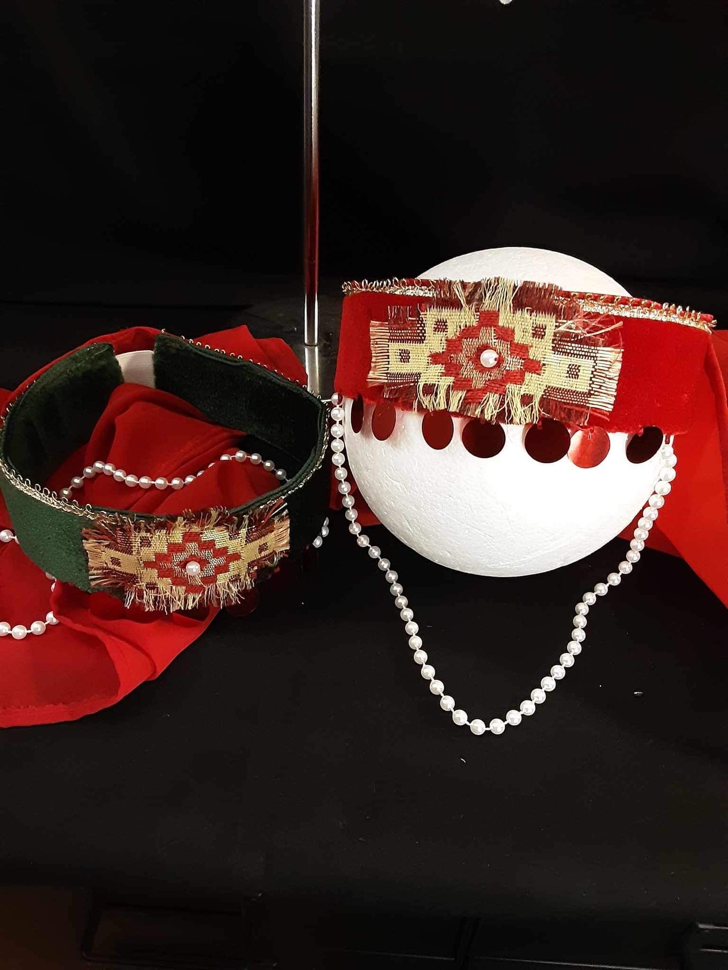 Little Armenian Girl Taraz Head Piece with Veil