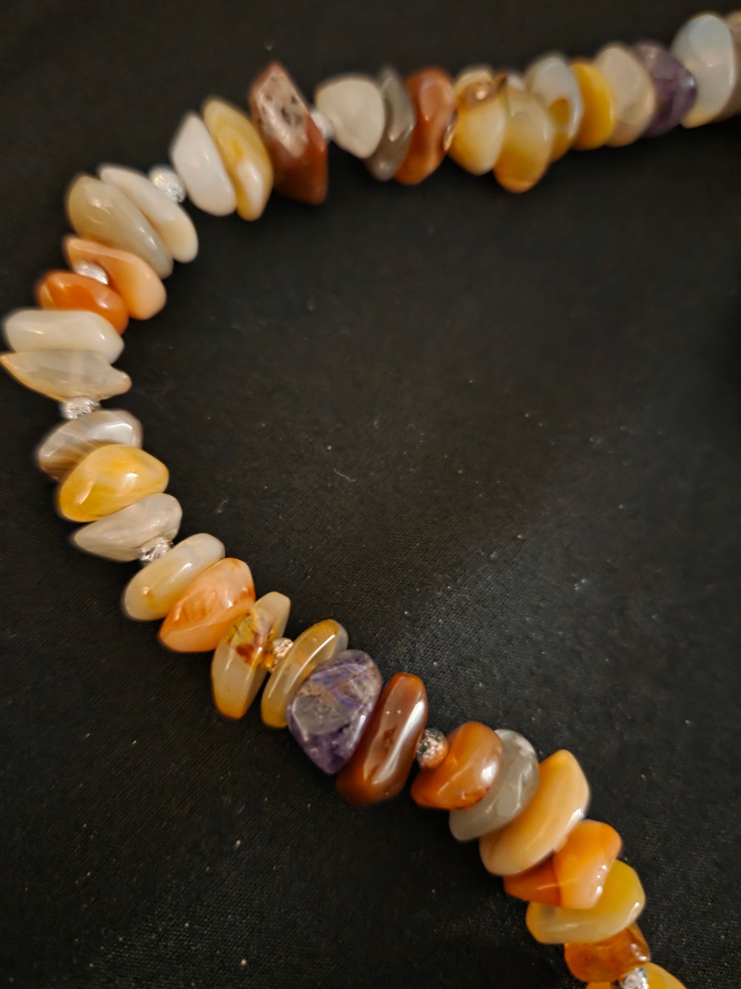 One-of-a-Kind Mixed Gemstone & Turquoise Necklace with Carnelian Pendant