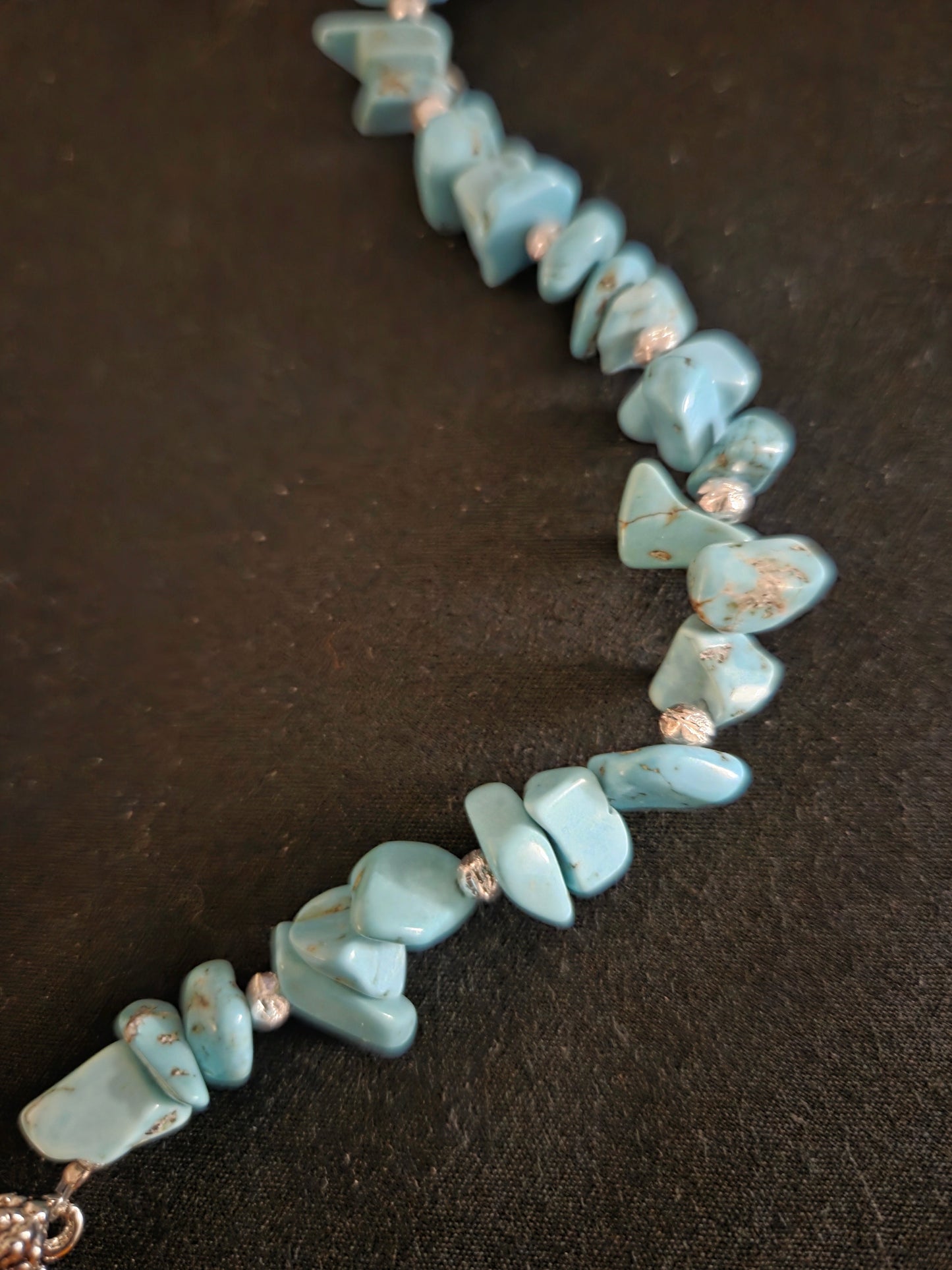 One-of-a-Kind Mixed Gemstone & Turquoise Necklace with Carnelian Pendant