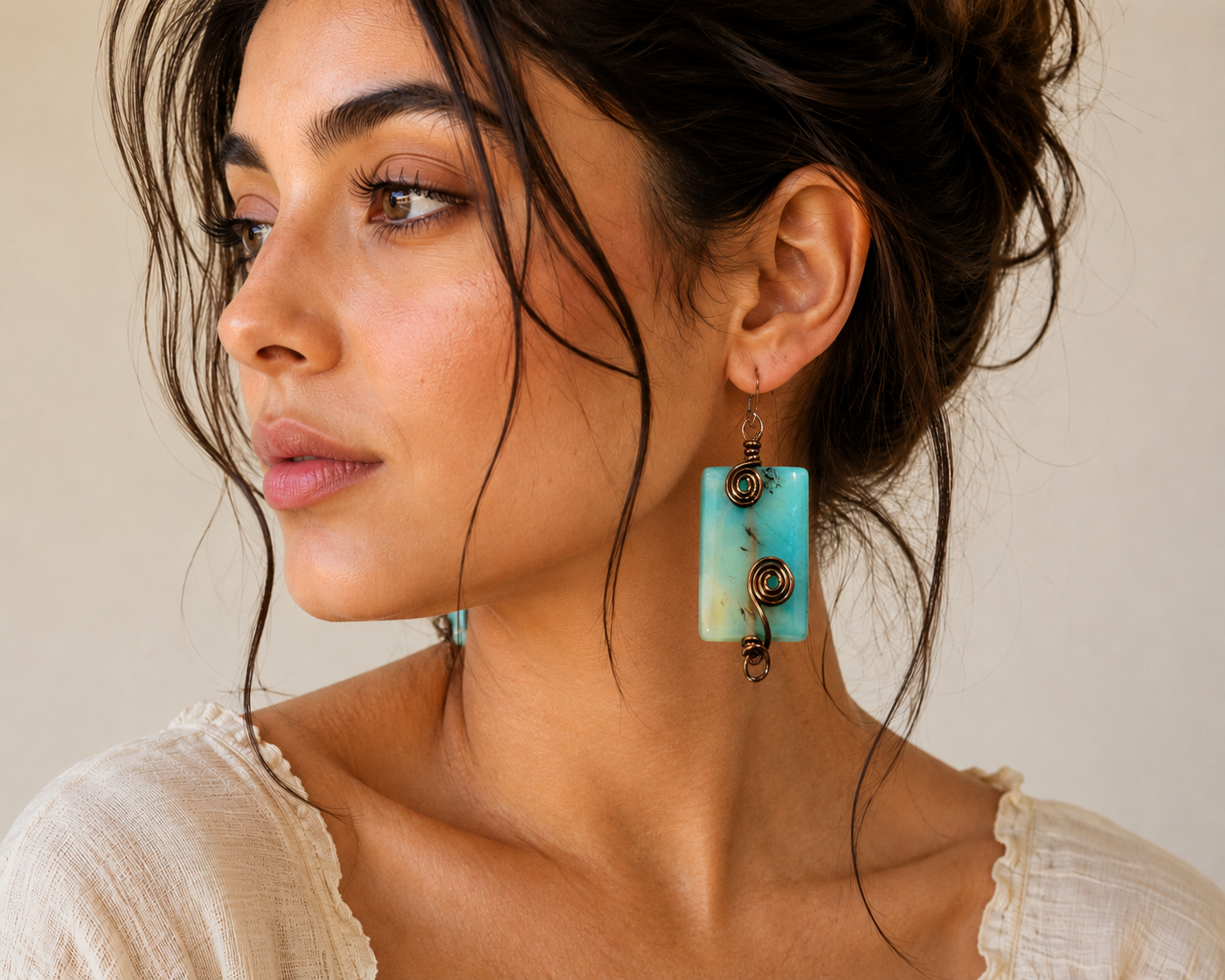 Agate Wire-Wrapped Earrings