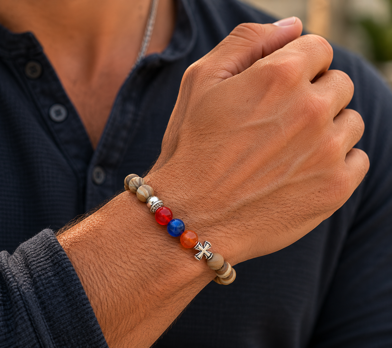 Woodlace Agate Armenian Bracelet